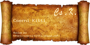 Cserni Kitti névjegykártya